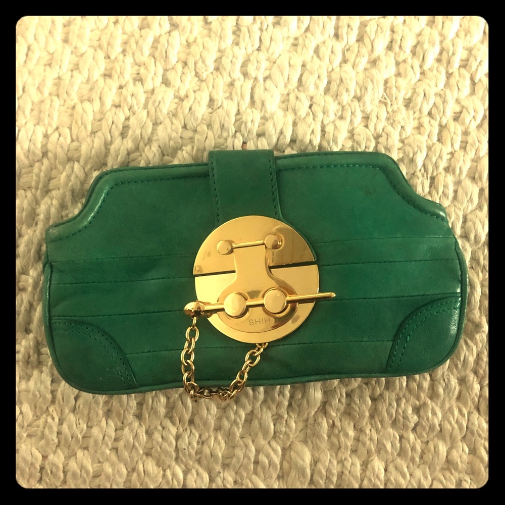leather clutch / shoulder bag by SHIH